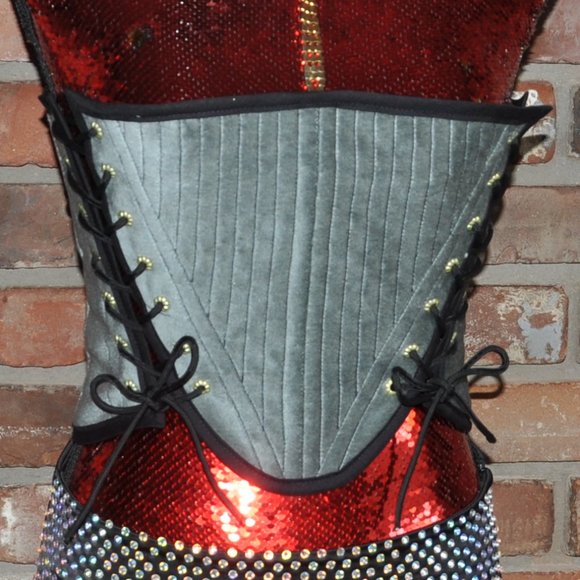 HANDMADE ONE OF A KIND CORSET- reversible - Picture 3 of 9